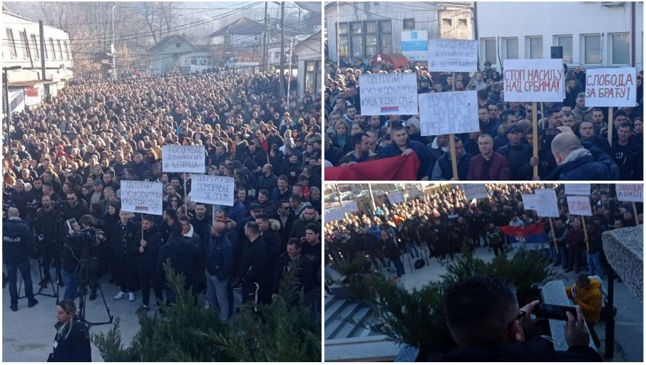 Protest Srba u Štrpcu zbog napada na srpske mladiće: Kurti, djecu ti nećemo oprostiti!