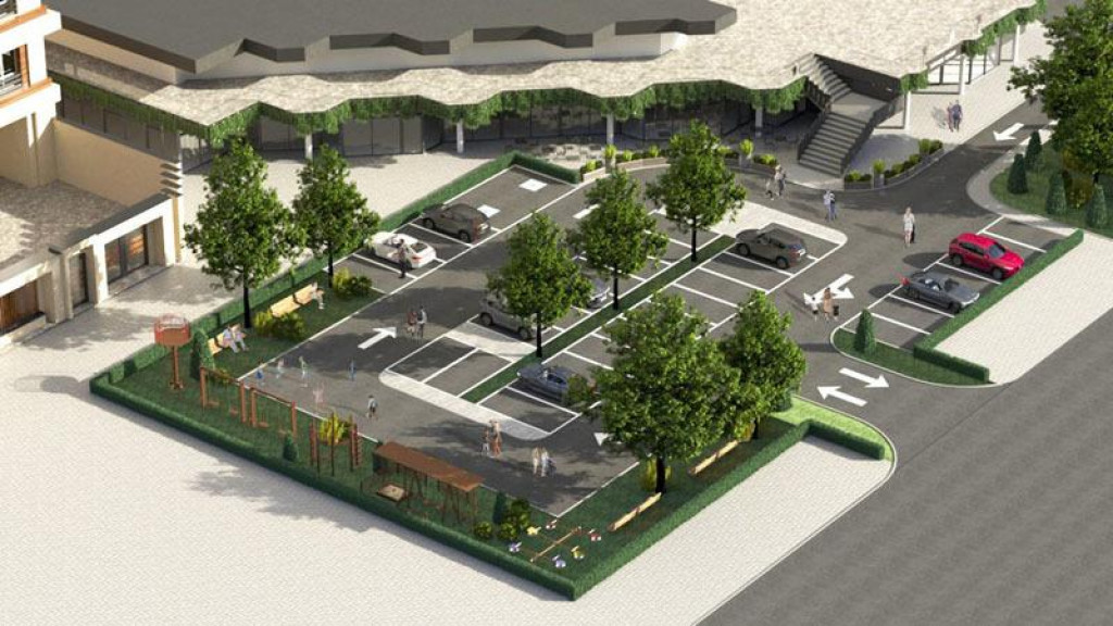 Trg ili parking kao idejno rješenje Mimoza centra u Igalu