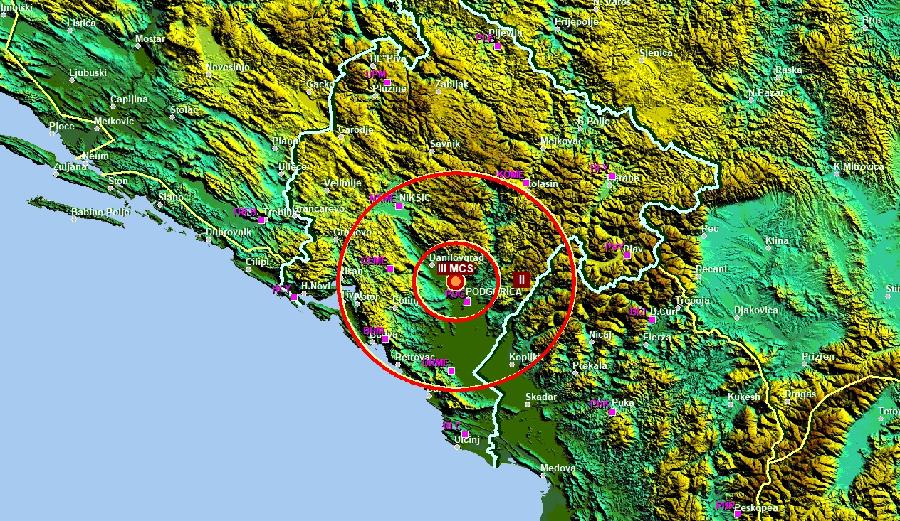 Slabiji zemljotres potresao Podgoricu