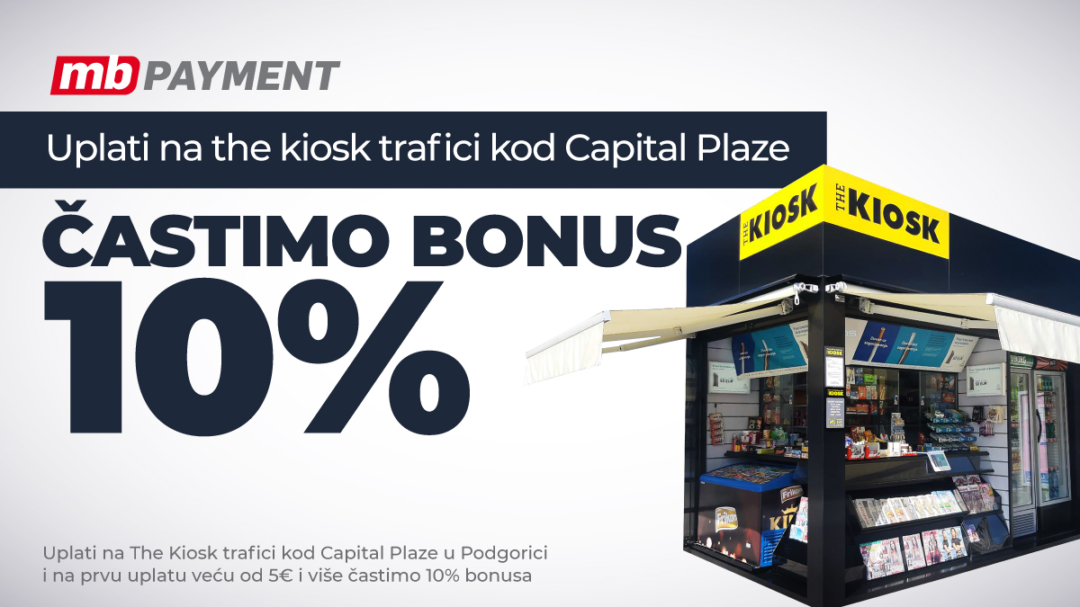 Meridian Pay: Svaka uplata na The Kiosk trafici donosi 10% bonusa