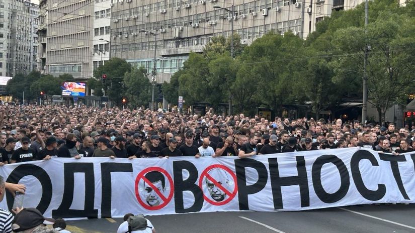 Protestna šetnja Grobara protiv rukovodstva fudbalskog kluba
