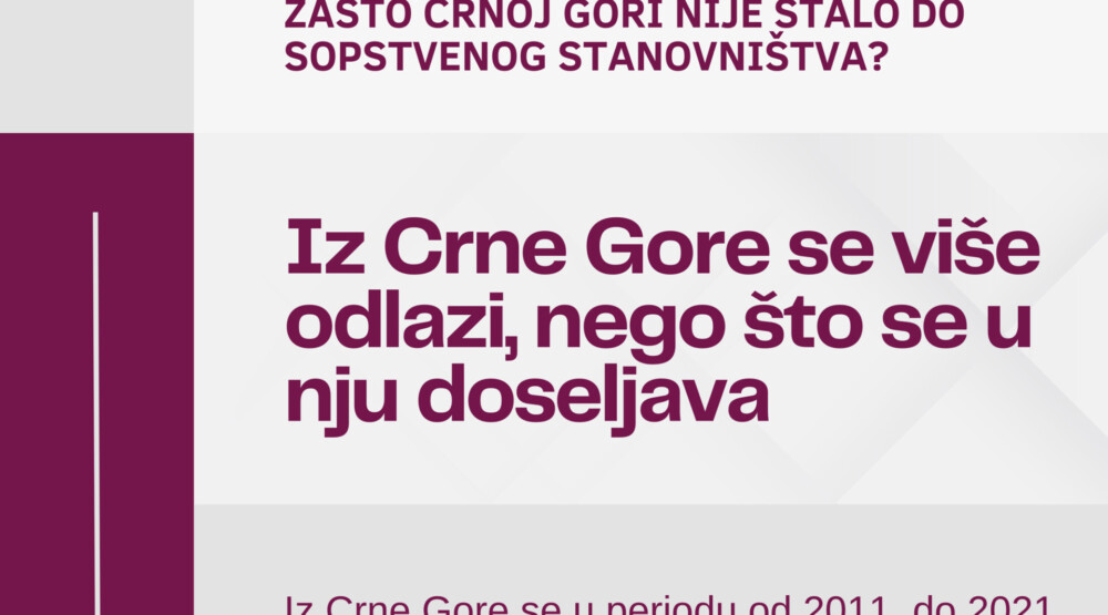 Iz Crne Gore se više odlazi, nego što se u nju doseljava