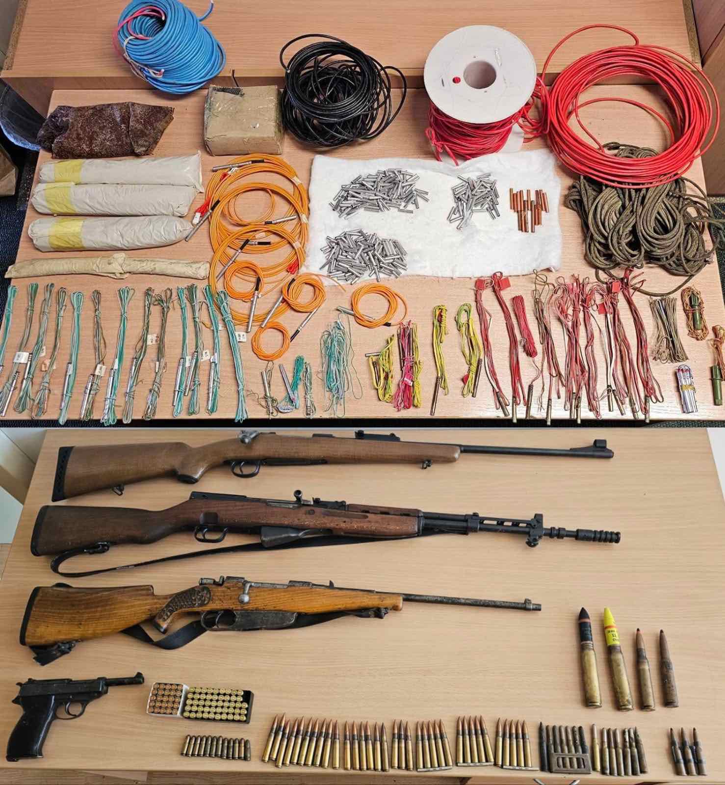 Pretresi u Nikšiću: Pronađen arsenal oružja i oko 10 kg eksploziva