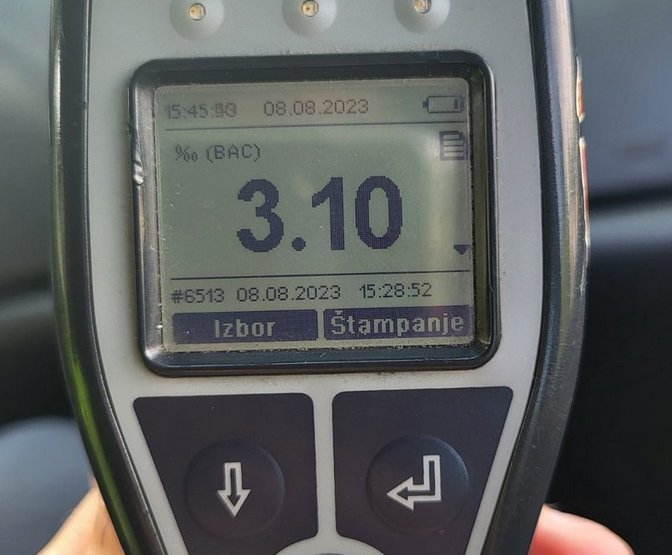 U Bijelom Polju uhapšena dva vozača, jedan vozio sa 3,10 promila