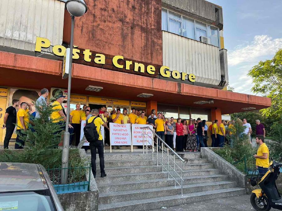 Zaposleni u Pošti od ponedjeljka u štrajku