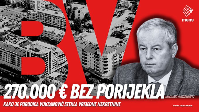 Nezaposleni Vuksanović kupio nekretnine od skoro četvrt miliona evra
