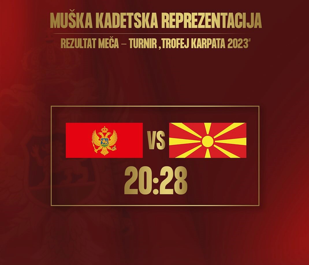 Crnogorski kadeti sa tri poraza završili nastup na „Trofeju Karpata“