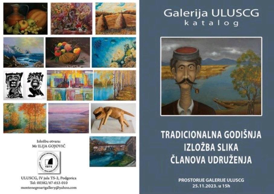 Danas u 15:00 počinje izložba slika Udruženja likovnih umjetničkih stvaralaca Crne Gore