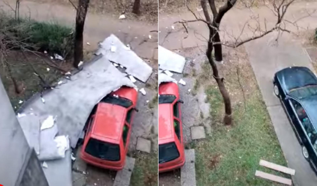 Stari Aerodrom: Pao dio fasade jedne od starijih zgrada
