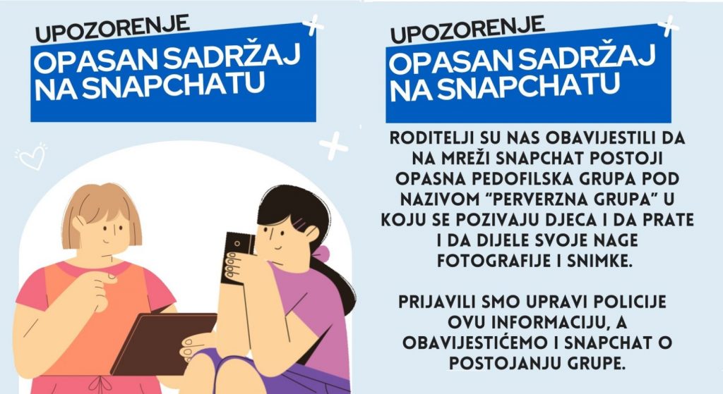 NVU Roditelji: Opasna pedofilska grupa na Snepčatu, slučaj prijavljen policiji