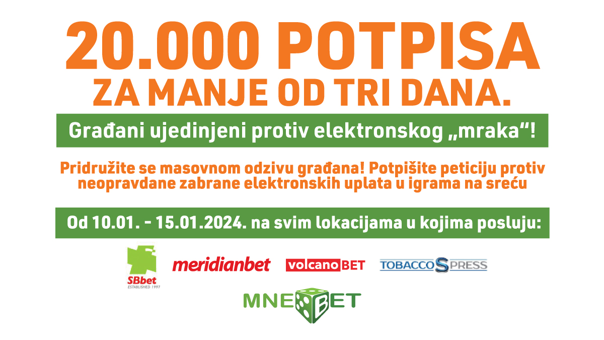 20.000 POTPISA! Građani ujedinjeni protiv elektronskog „mraka“!