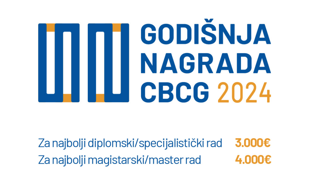 Objavljen konkurs za Godišnju nagradu CBCG, nagradni fond veći za 3.000 evra
