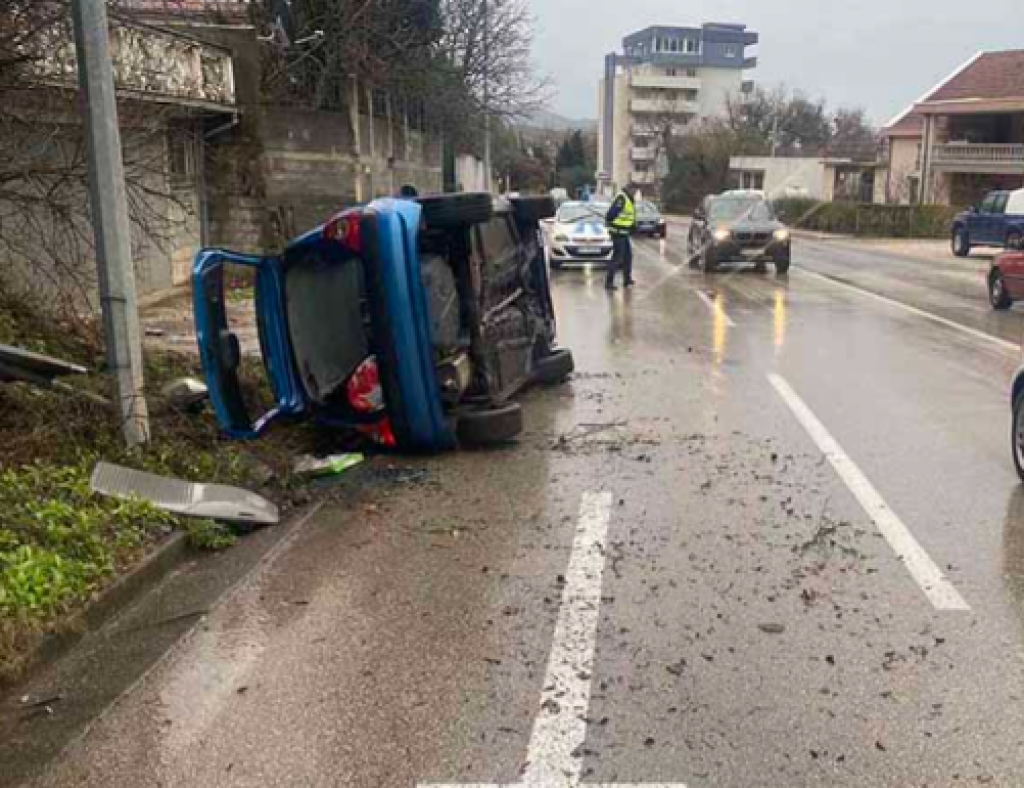 Saobraćajna nezgoda na putu Bar – Petrovac, povrijeđene dvije osobe
