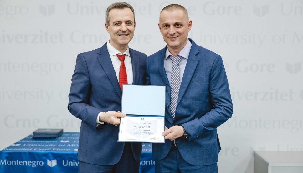 Goranović dobitnik godišnje Nagrade Univerziteta Crne Gore