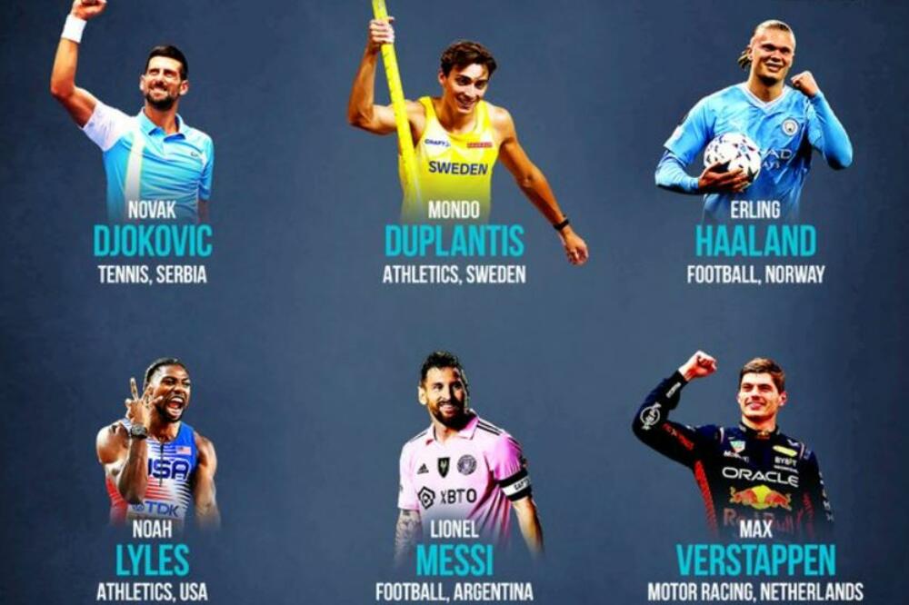 Nominacije za Laureus nagradu: Đoković, Ferstapen, Mesi, Haland, Duplantis ili Lajls