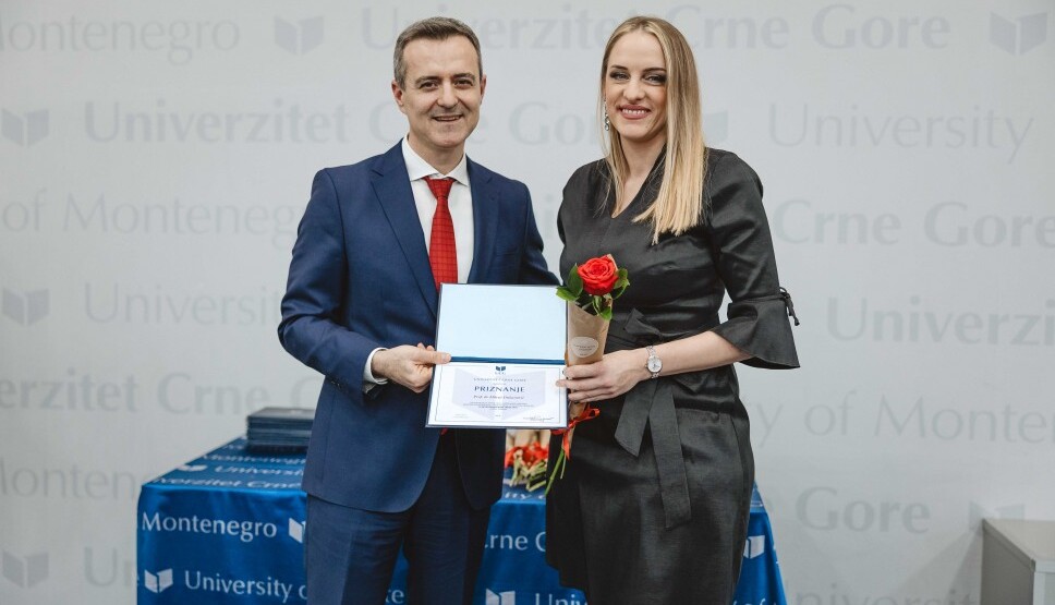 Milena Đukanović dobitnica godišnje Nagrade Univerziteta Crne Gore