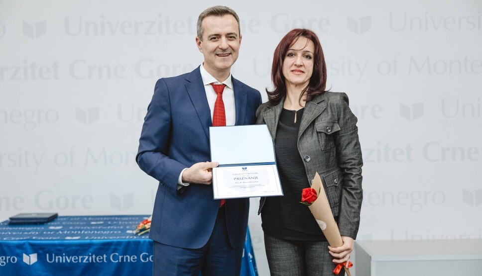 Doktorka Aleksandra Klisić dobitnica godišnje nagrade Univerziteta Crne Gore