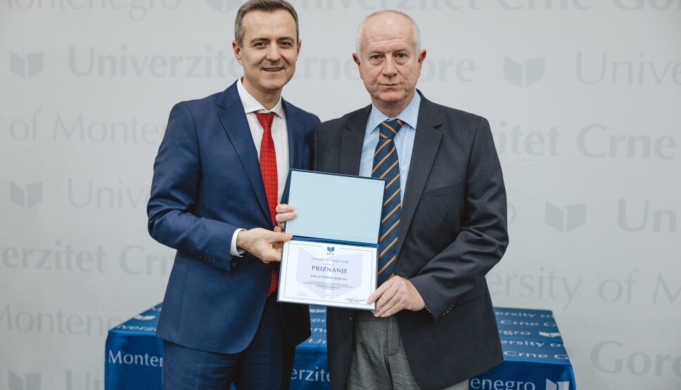 Prof. dr Velibor Spalević dobitnik priznanja Univerziteta Crne Gore