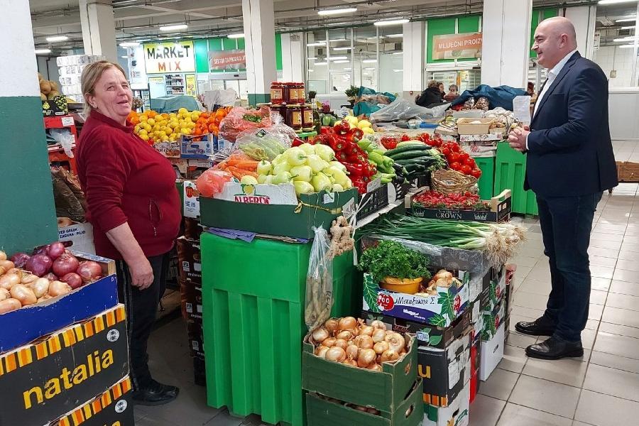 Joković na pijacama: Zakupci tezgi istakli su da je glavni problem cijena zakupa