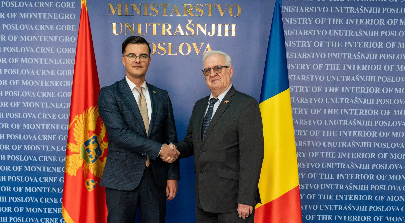 Šaranović se sa sastao sa Ardeleanuom: Snažna saradnja Crne Gore i Rumunije u oblasti borbe protiv kriminala
