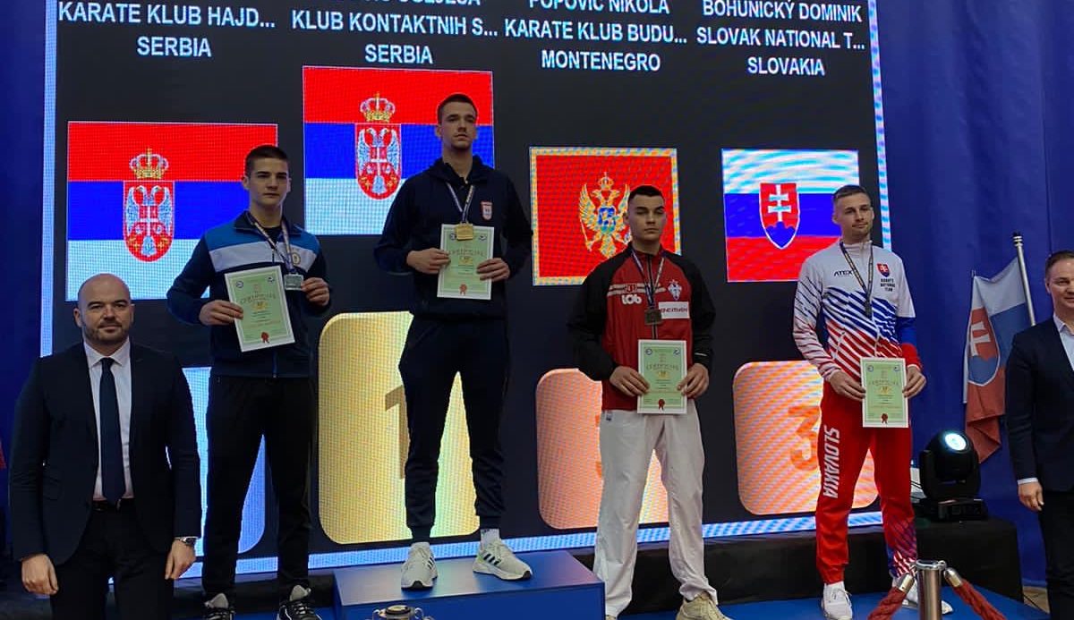 Nikola Popović iz karate kluba Budućnost osvojio bronzu u Čačku