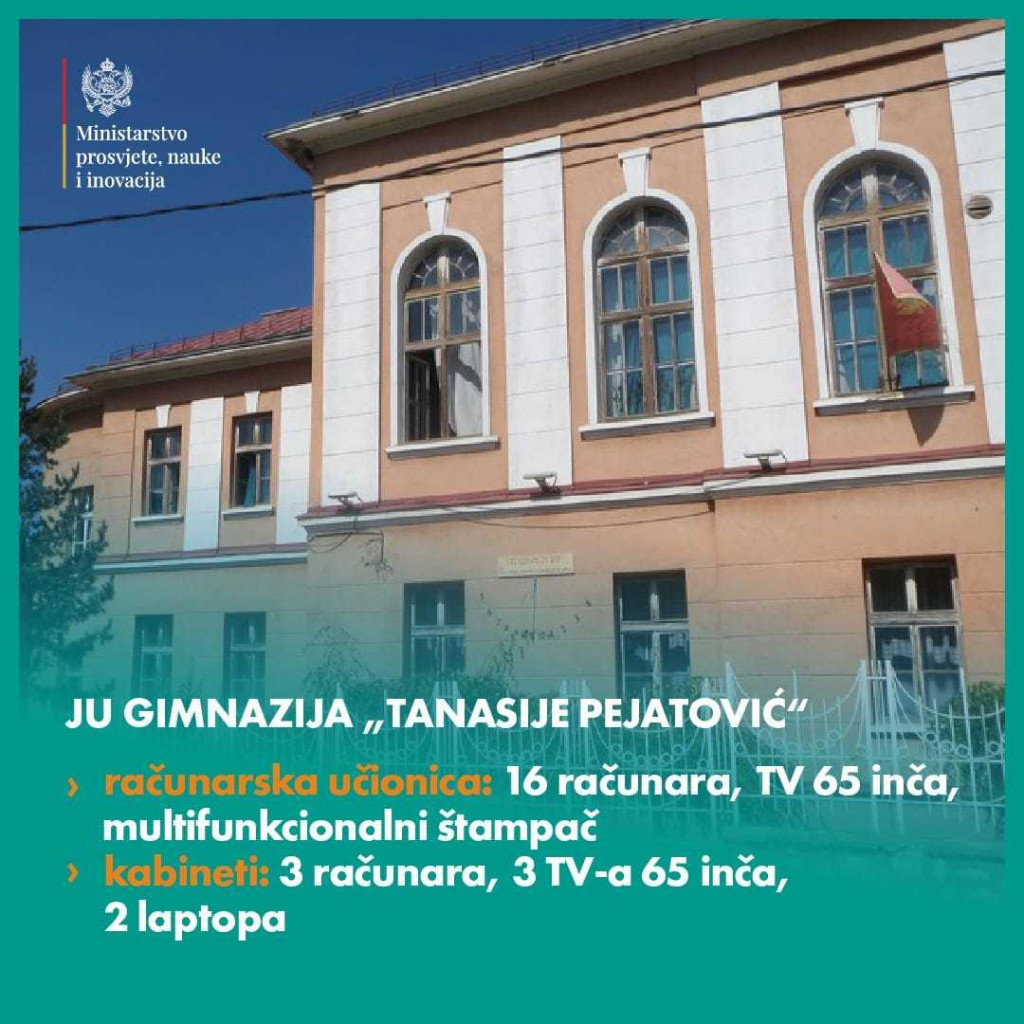 Ministarstvo prosvjete: IT timovi nastavljaju instalaciju računarske opreme u pljevaljskim školama