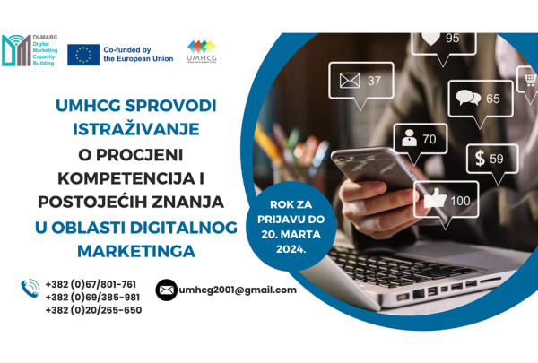 Udruženje mladih sa hendikepom: Poziv za učešće u istraživanju o procjeni kompetencija i znanja u oblasti digitalnog marketinga