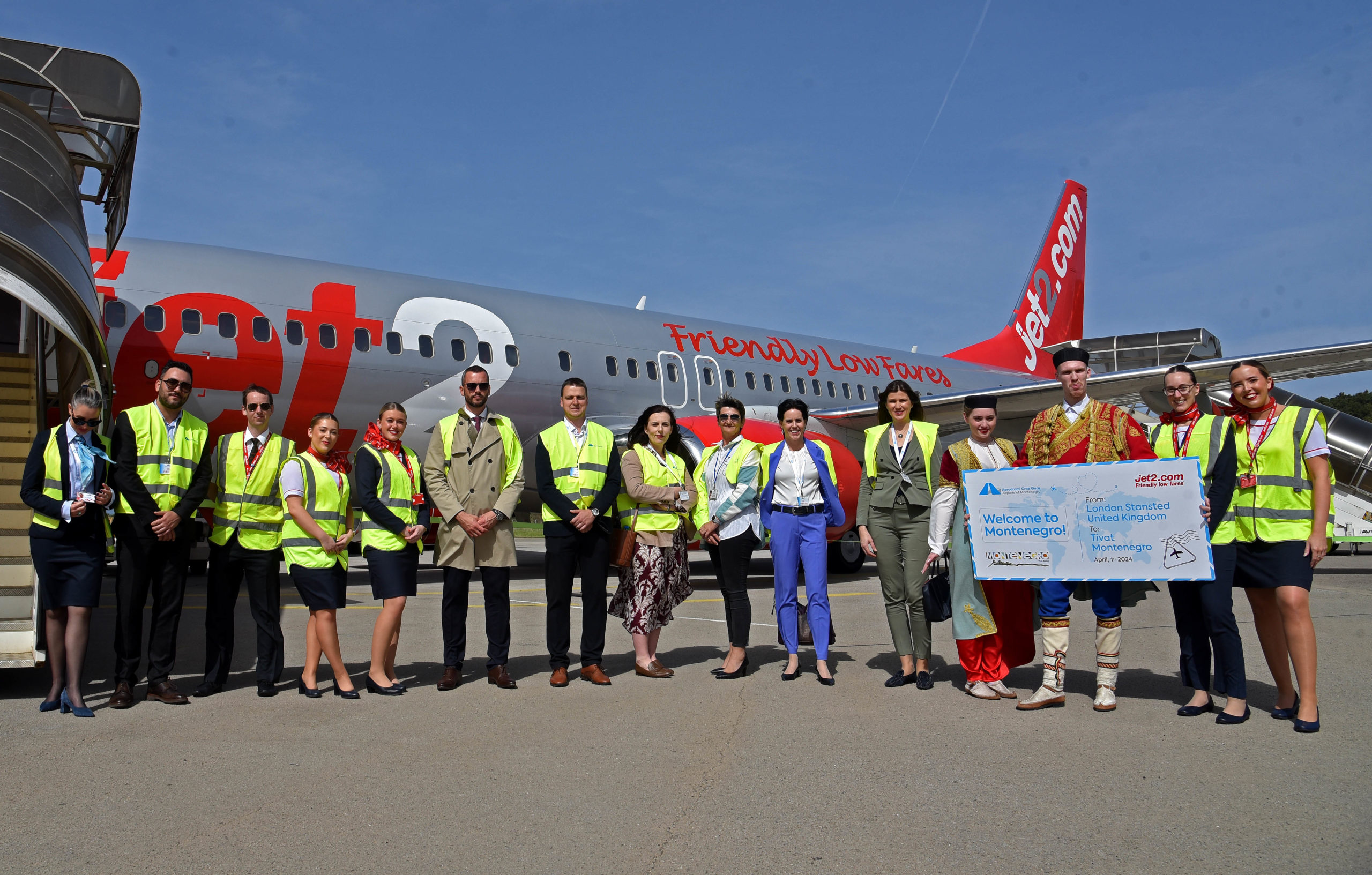 NTO CG i ACG dočekali prve putnike: Jet2 otvorio liniju London Stansted – Tivat