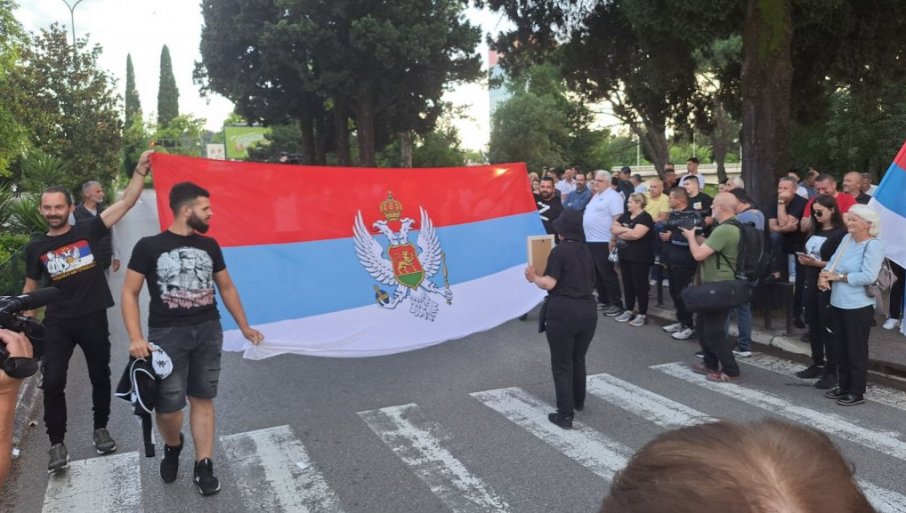 Održan protest ispred Vlade zbog sramne najave da će vlasti Crne Gore podržati sramnu Rezoluciju o Srebrenici