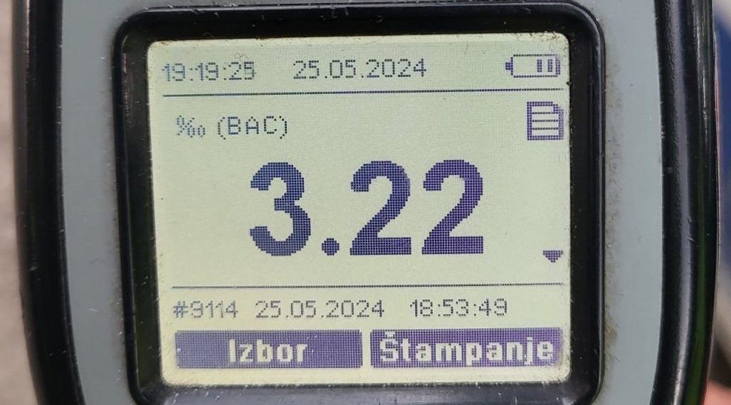 Uhapšen Nikšićanin: Vozio sa čak 3,22 promila alkohola u krvi