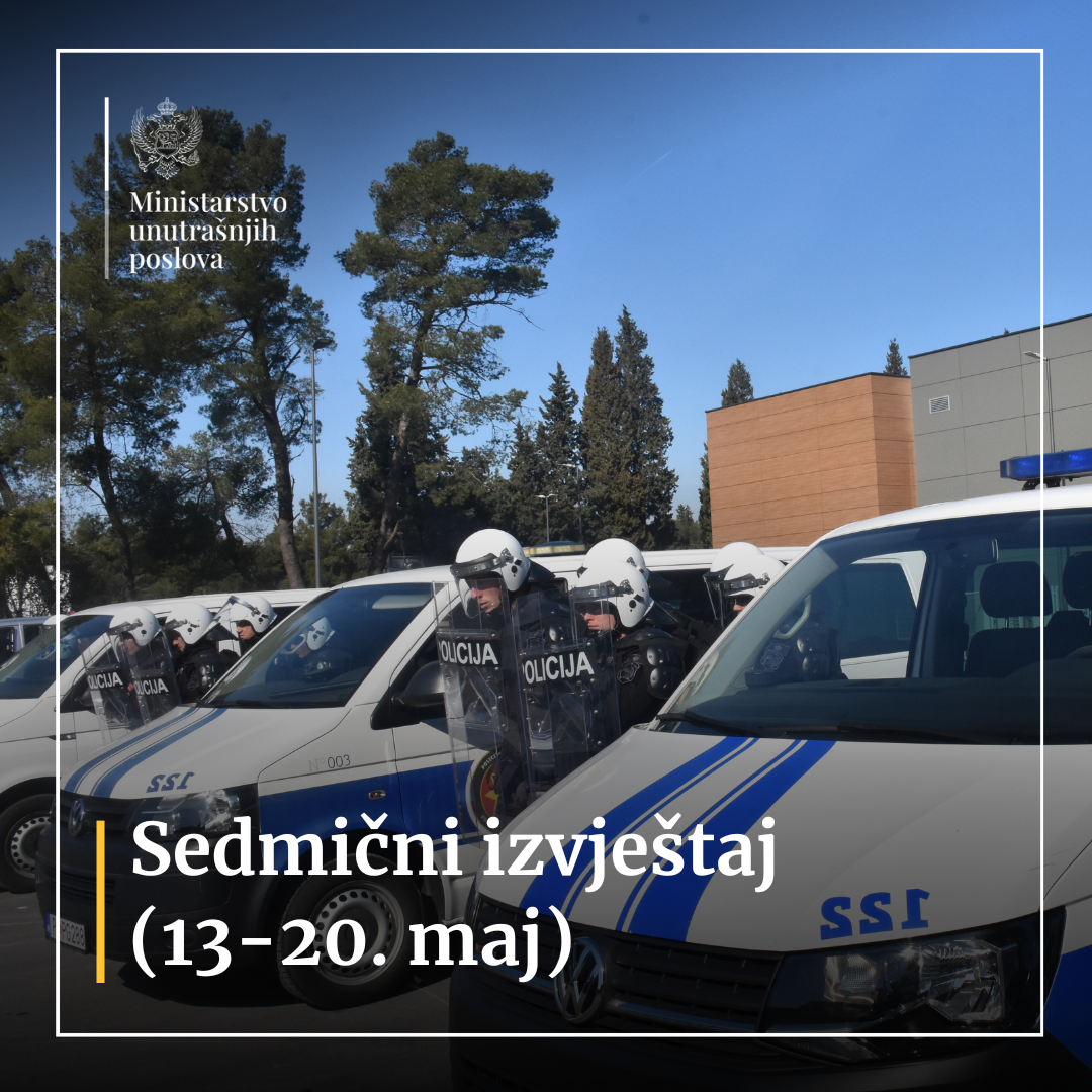 Sedmični izvještaj Uprave policije: Registrovana 92 krivična djela, odgovaraće 90 osoba