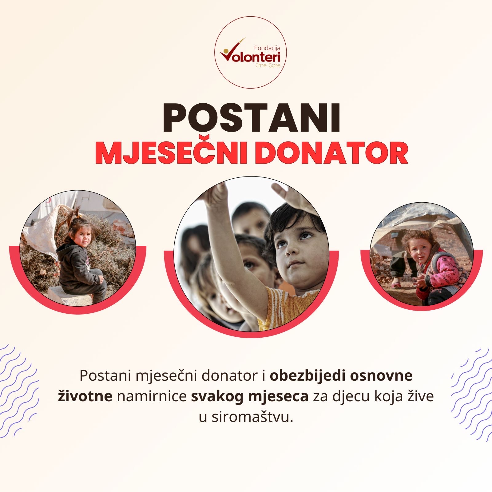 Fondacija volonteri omogućava građanima Crne Gore da postanu mjesečni donatori
