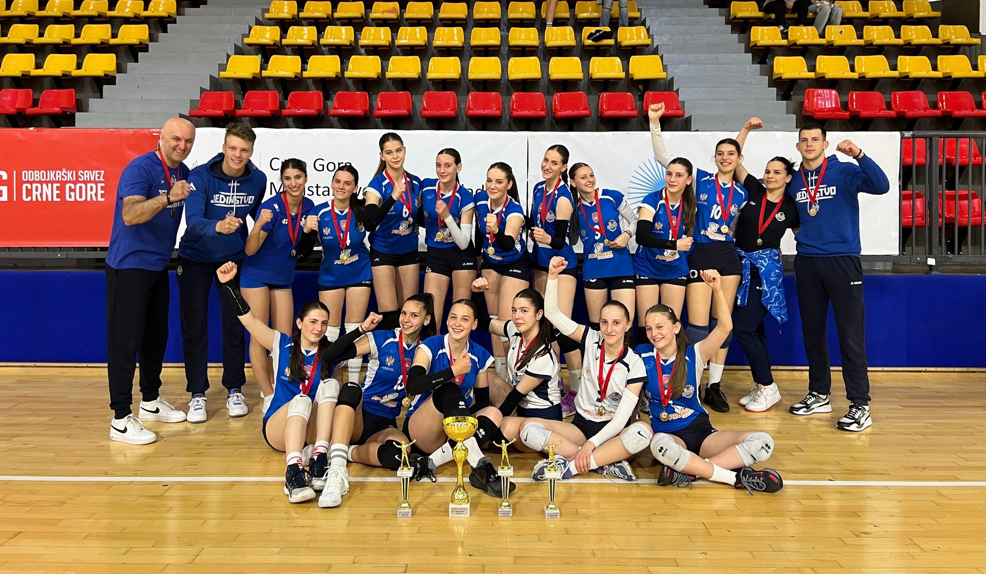 Juniorke Jedinstva šampionke Crne Gore