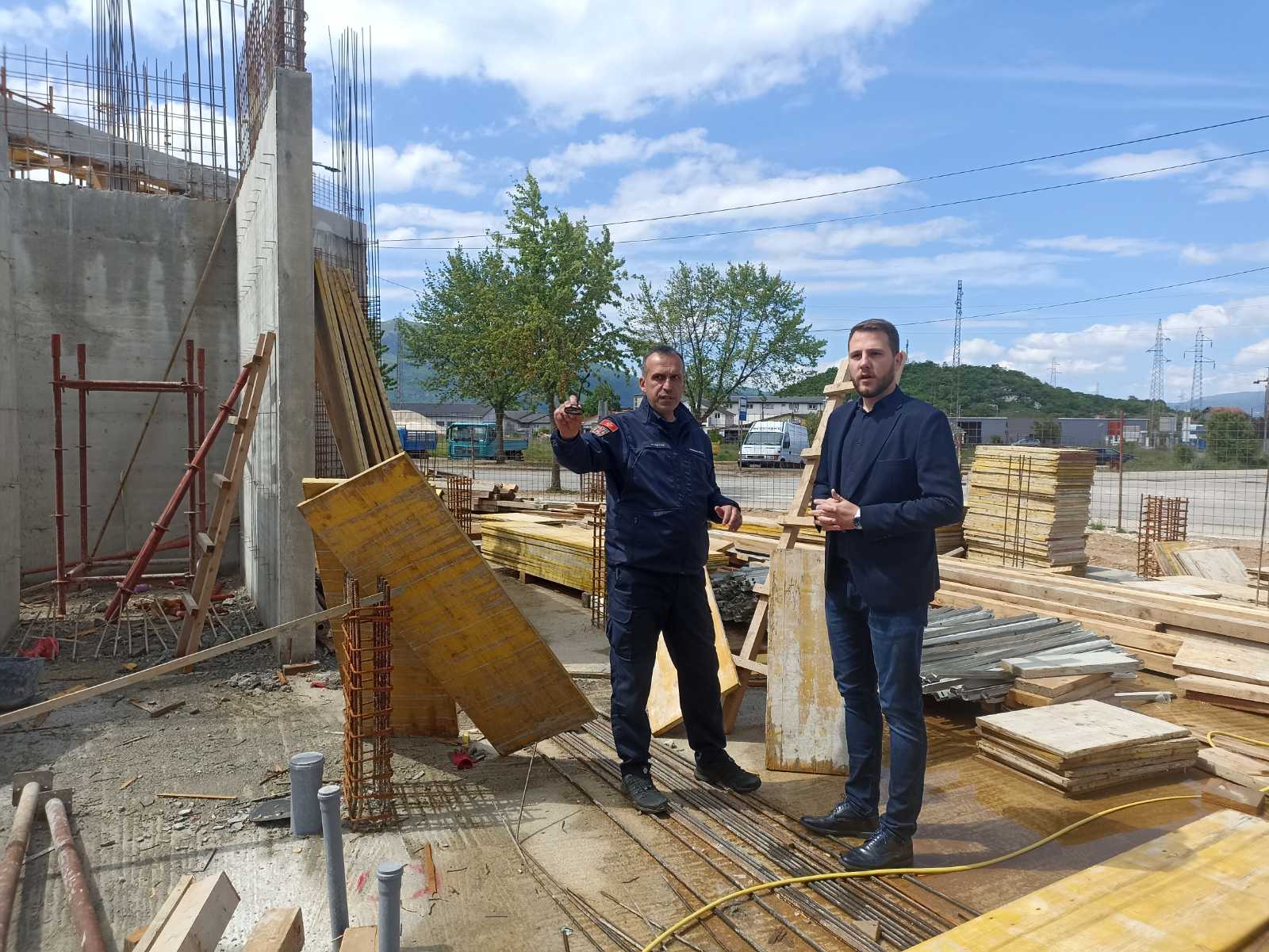 Predsjednik Skupštine opštine Nikšić obišao radove na izgradnji novog Vatrogasnog doma