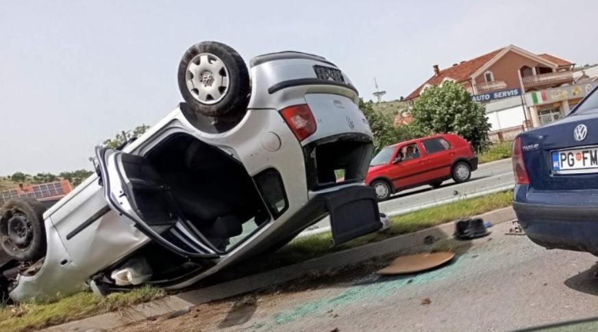 Prevrnuo se automobil na putu Podgorica – Zeta
