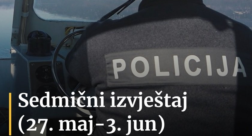 Sedmični pregled policijskih aktivnosti: Registrovano 110 krivična djela, pocesuirano 95 lica