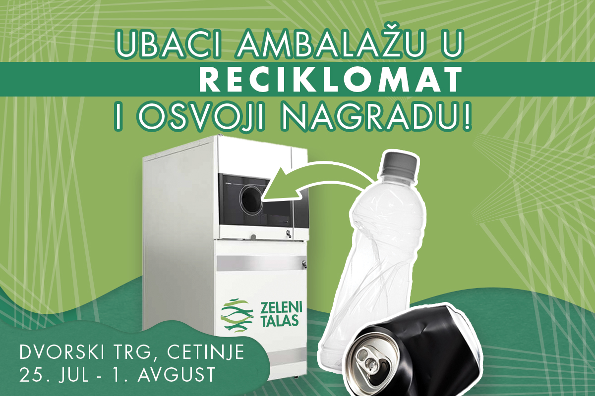 Na Cetinju postavljen prvi reciklomat sa nagradnim sistemom u Crnoj Gori
