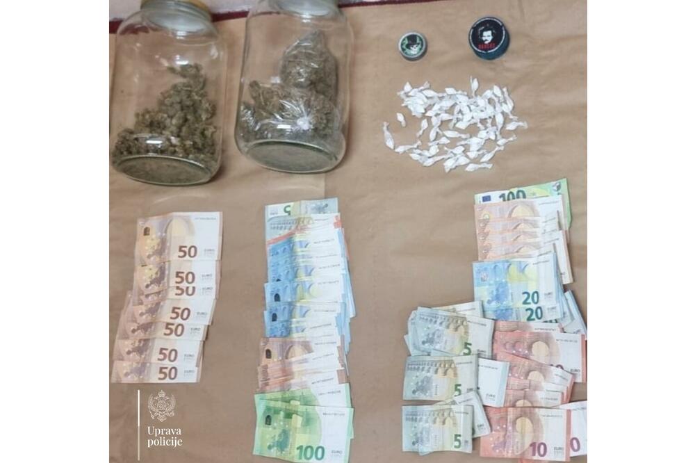 Budva: Uhapšen Podgoričanin, pronađeni kokanin, marihuana i novac