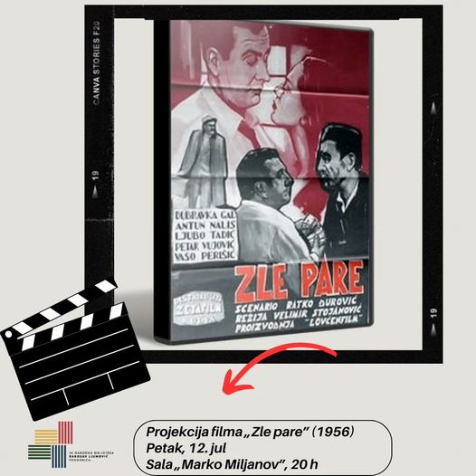 Povodom Dana državnosti: Projekcija filma „Zle pare“ u Narodnoj biblioteci „Radosav Ljumović“