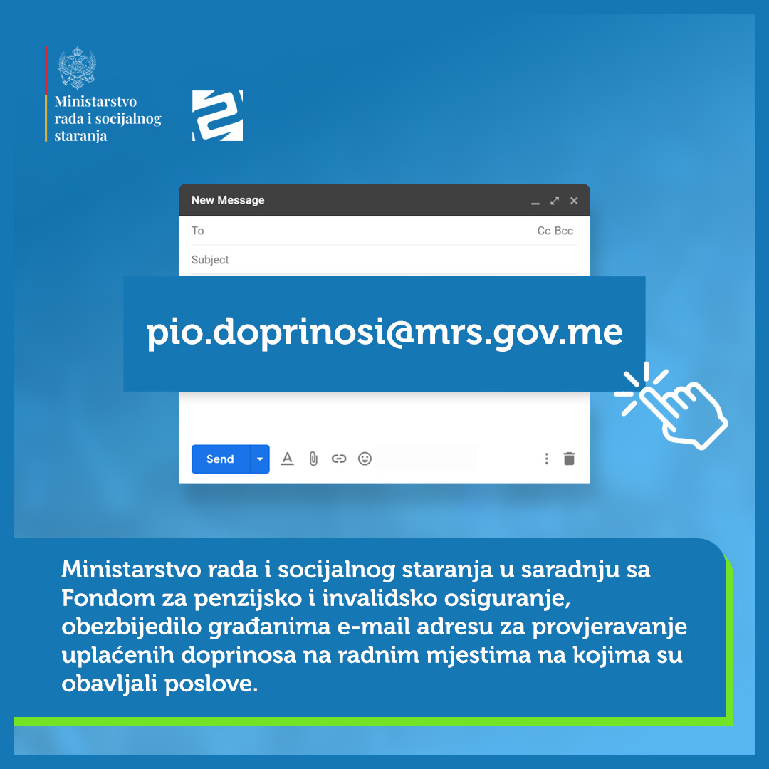 Ministarstvo rada i socijalnog staranja omogućilo provjeru uplata doprinosa putem e-maila