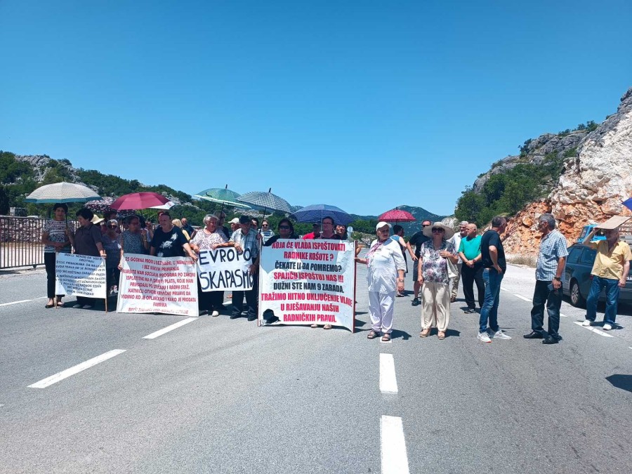 Bivši radnici „Košute“ i danas blokiraju saobraćaj ka Podgorici