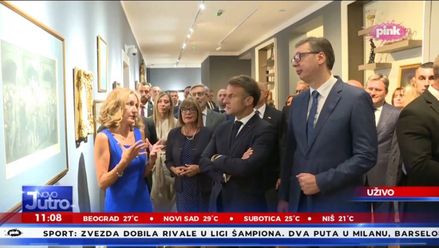 Makron sa Vučićem posjetio Maticu Srpsku u Novom Sadu: Upoznat sa nacionalnom umjetnošću Srbije od 18. do 20. vijeka!