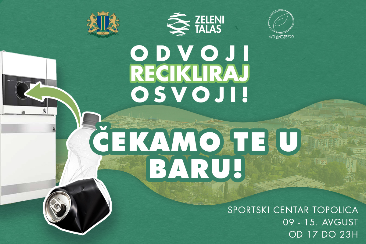 Ekološka akcija „Odvoji, recikliraj, osvoji!“ dolazi u Bar: Vrijedne nagrade za sve koji brinu o životnoj sredini