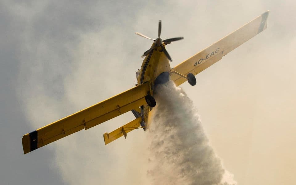 MUP: Avion gasio požar u mjestu Dinoša, odbranjena domaćinstva