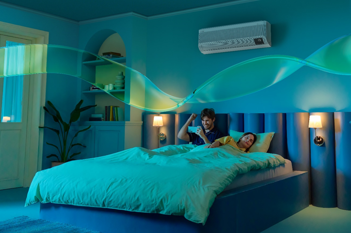 Čak i u vrelim ljetnjim noćima, Samsung WindFree™ tehnologija obezbjeđuje miran san