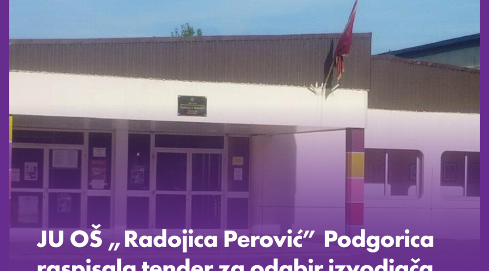 Ministarstvo raspisalo tender za izvođača radova na školi Radojica Perović