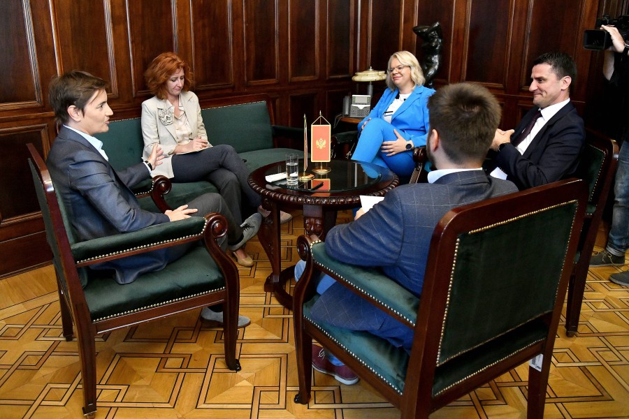Zogović i Vukićević sastali se sa Brnabić: Potrudićemo se da odnosi dvije zemlje budu na daleko boljem nivou