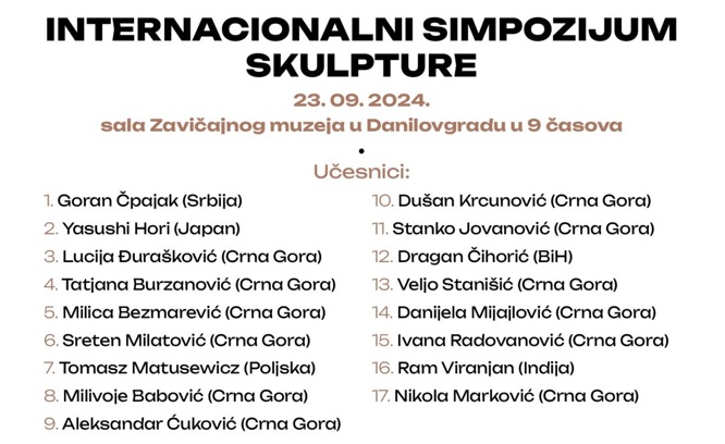 U ponedjeljak otvaranje Internacionalnog simpozijuma skulpture