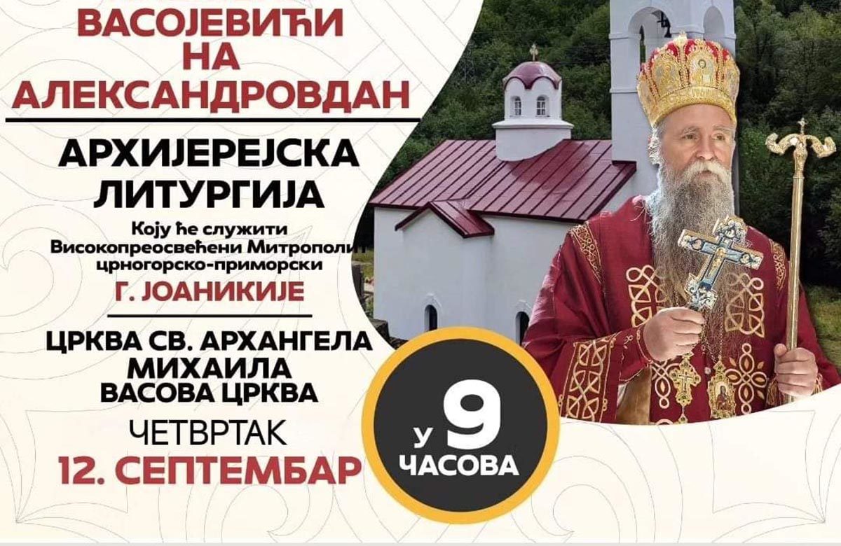 Mitropolit Joanikije služi na Nožici povodom zavjetne slave Vasojevića