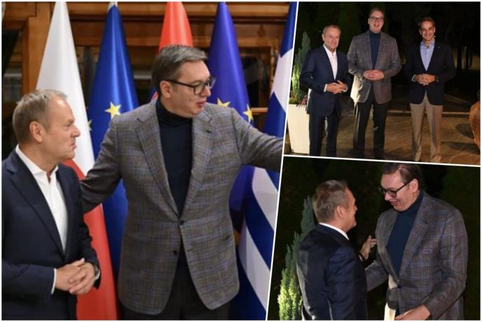 Vučić ugostio Tuska i Micotakisa: Ponosan što predstavljam Srbiju – konstruktivnog partnera u izgradnji bolje budućnosti!